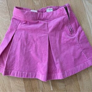 Crewcuts pink corduroy pleated skirt, size 6-7